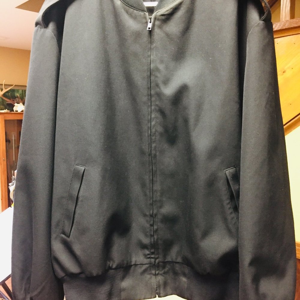 Navy Men's Relaxed Fit Jacket, Black, SIze 52R